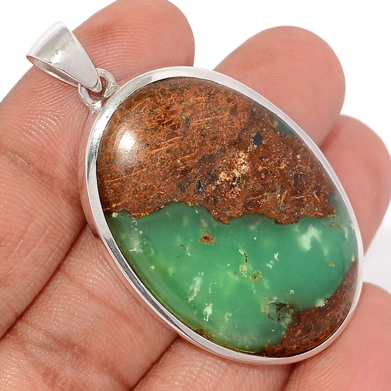 2" Boulder Chrysoprase Pendants - BCPP703