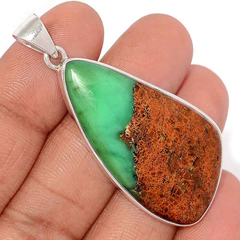 2.1" Boulder Chrysoprase Pendants - BCPP707