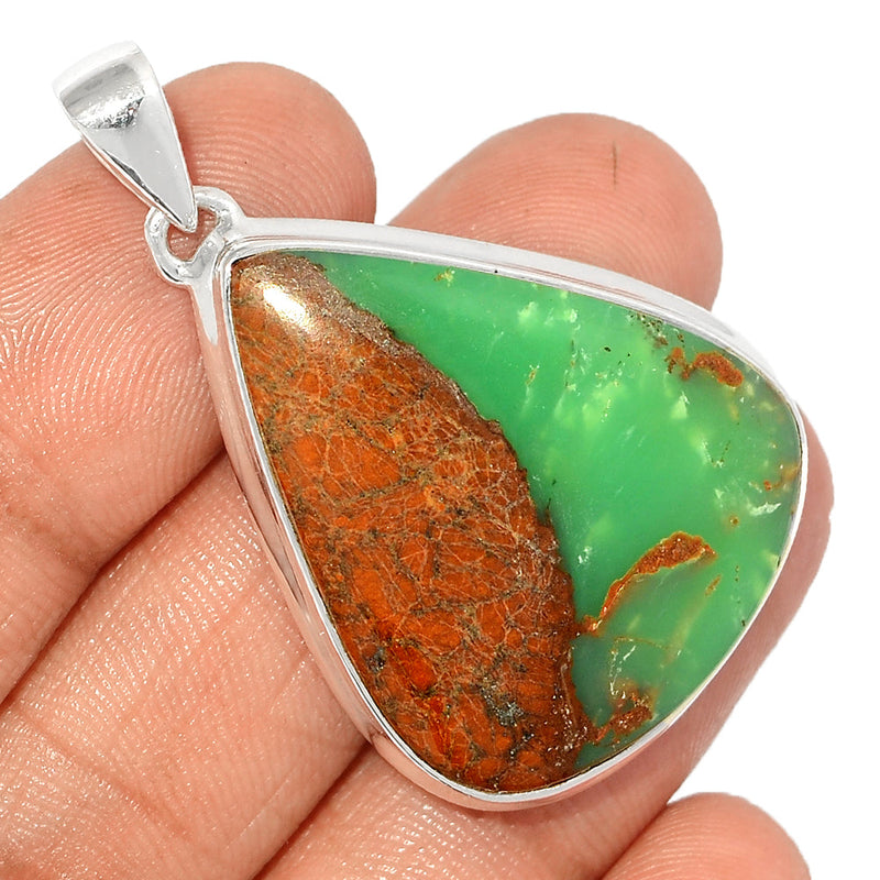 1.7" Boulder Chrysoprase Pendants - BCPP765