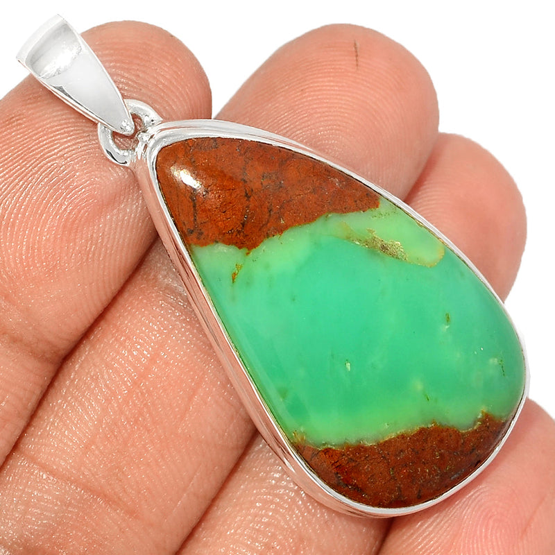 2" Boulder Chrysoprase Pendants - BCPP771