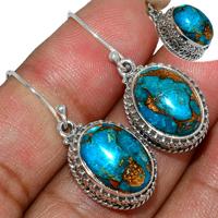 Blue Copper Turquoise Earring-BCTE1831