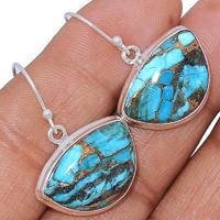 Blue Copper Turquoise Earring-BCTE1891