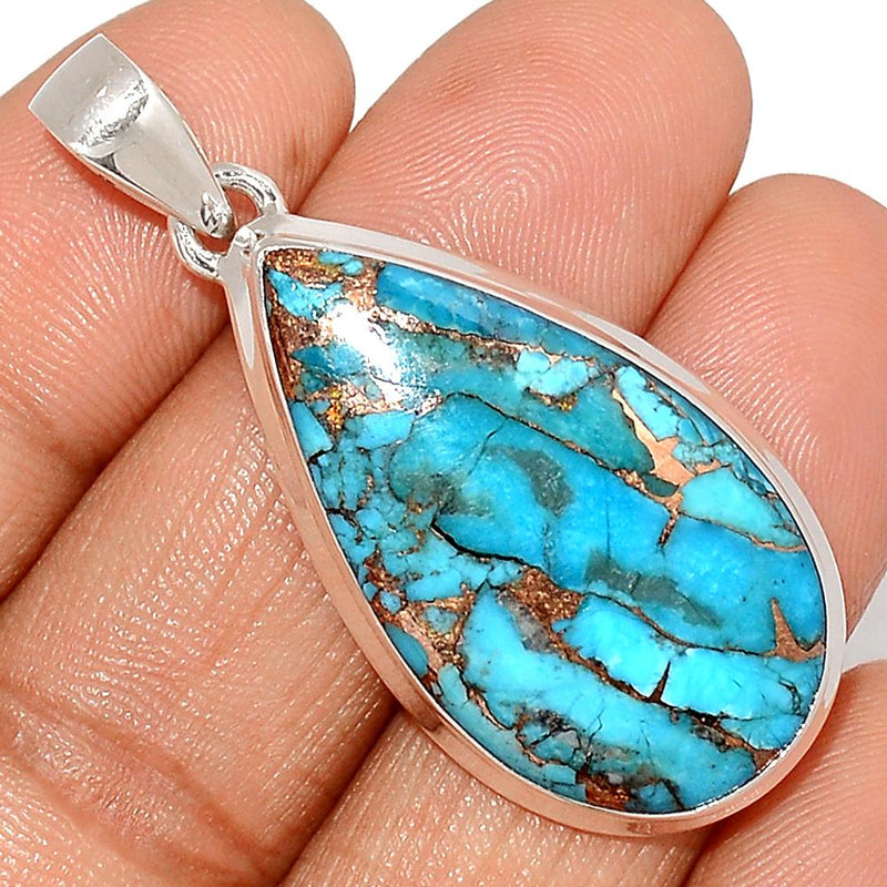1.7" Blue Copper Turquoise Pendants - BCTP1210