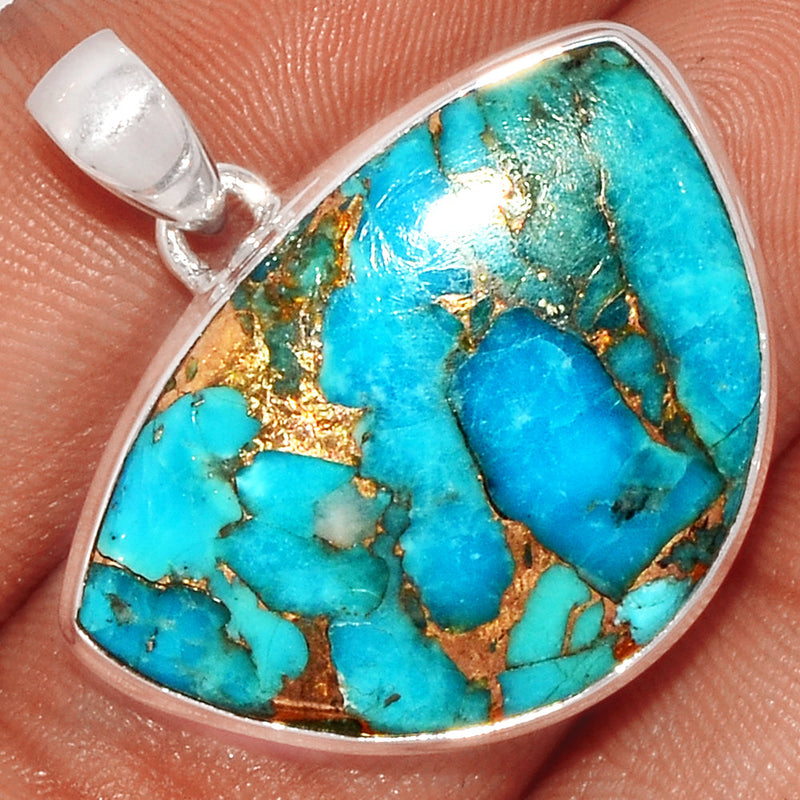 1.2" Blue Copper Turquoise Pendants - BCTP1233