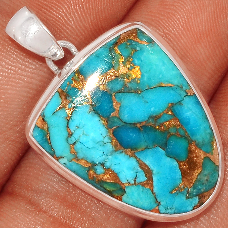 1.5" Blue Copper Turquoise Pendants - BCTP1251