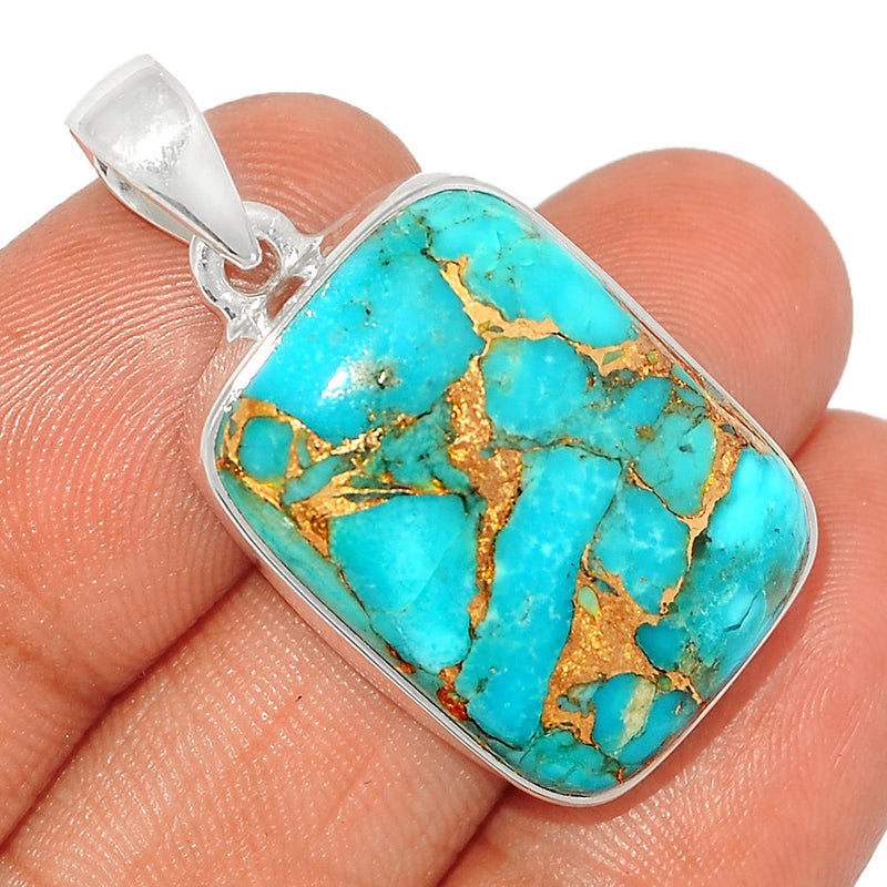 1.5" Blue Copper Turquoise Pendants - BCTP1366