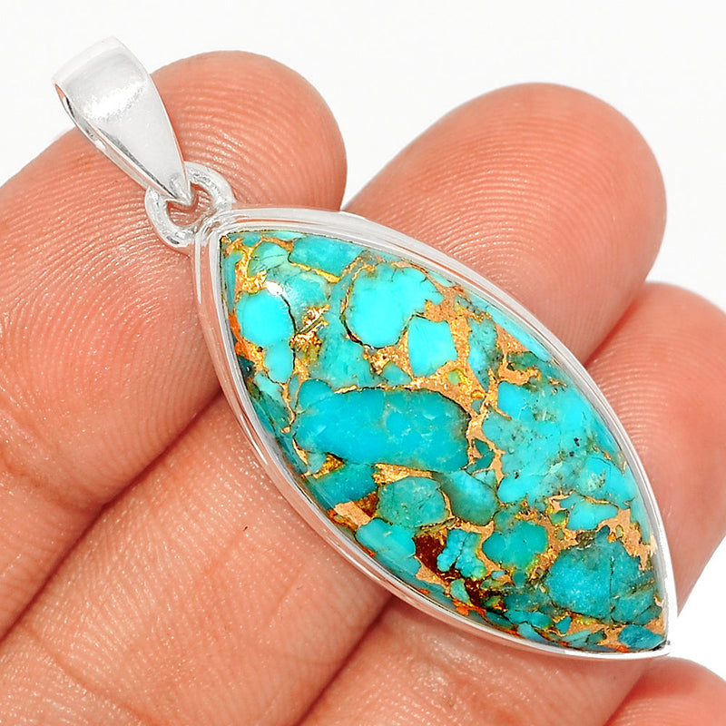 1.8" Blue Copper Turquoise Pendants - BCTP1369