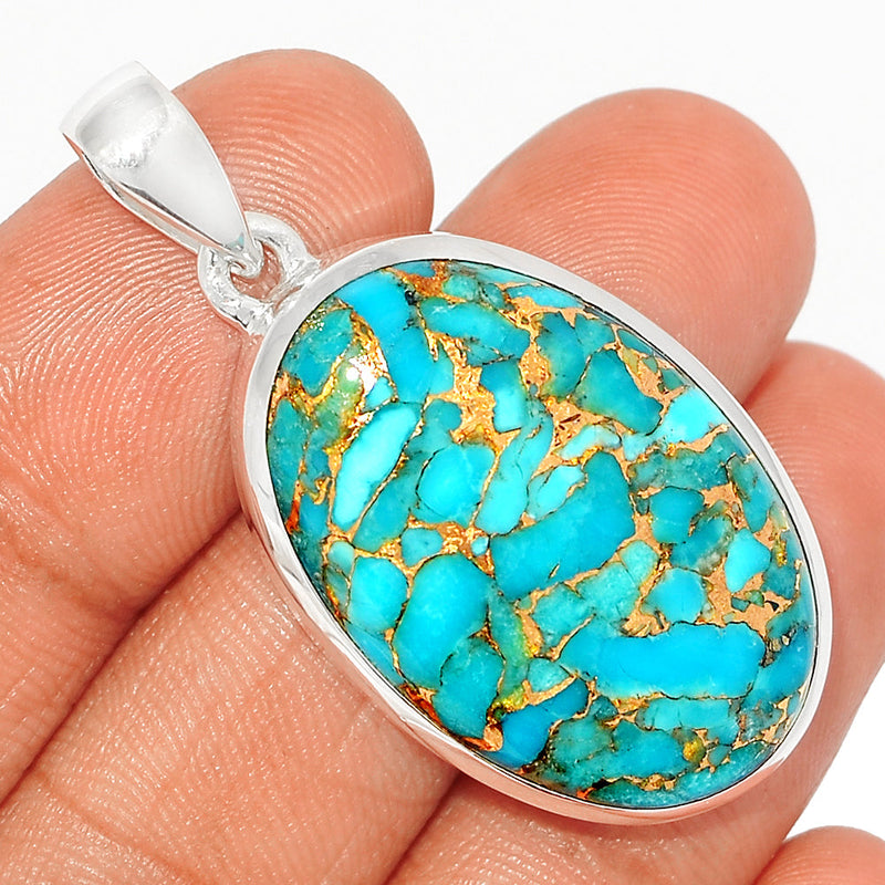 1.7" Blue Copper Turquoise Pendants - BCTP1370