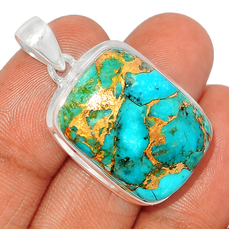 1.5" Blue Copper Turquoise Pendants - BCTP1375