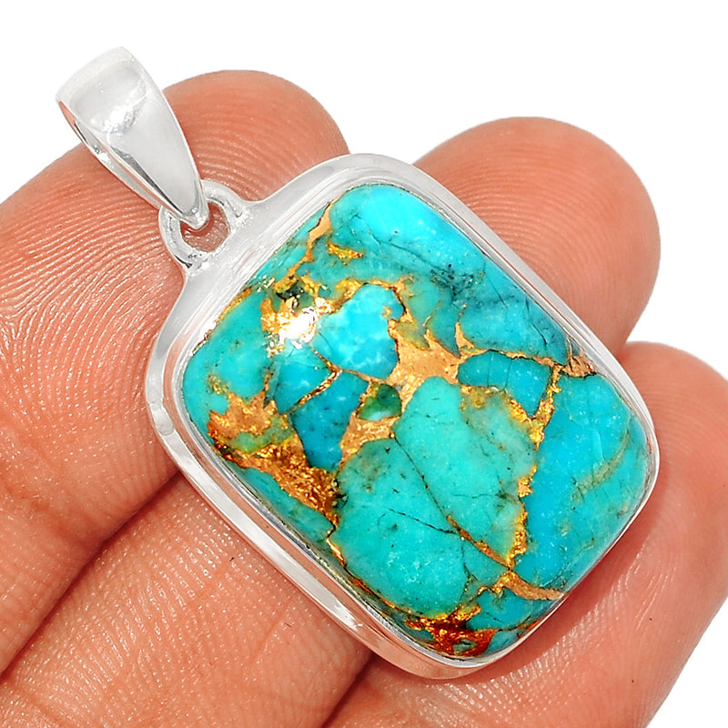 1.6" Blue Copper Turquoise Pendants - BCTP1380