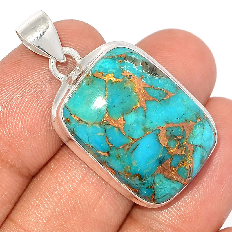 1.5" Blue Copper Turquoise Pendants - BCTP1405