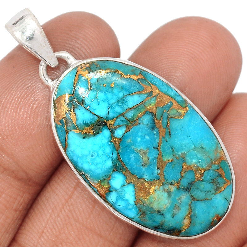 1.6" Blue Copper Turquoise Pendants - BCTP1428