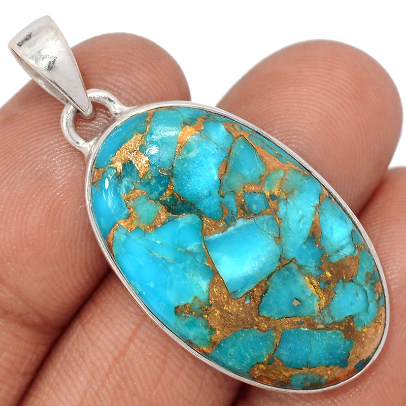 1.6" Blue Copper Turquoise Pendants - BCTP1439