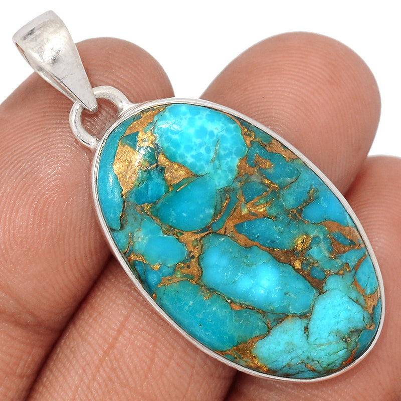 1.6" Blue Copper Turquoise Pendants - BCTP1441