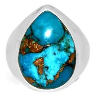 Copper Blue Turquoise Ring - BCTR1049