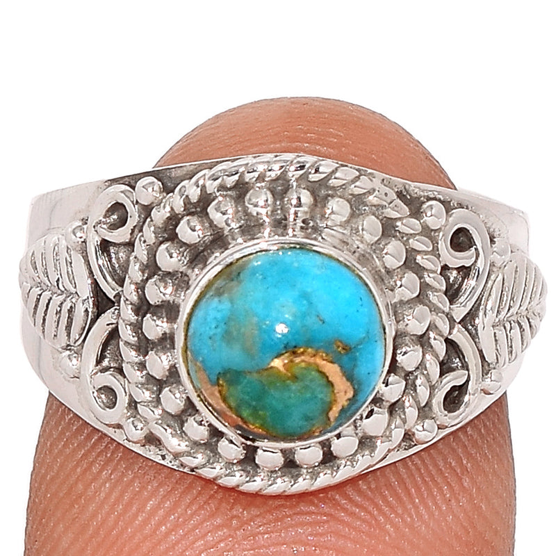 Fine Filigree - Blue Copper Turquoise Ring - BCTR1594