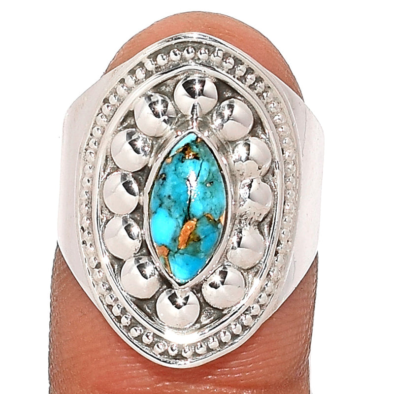 Fine Filigree - Blue Copper Turquoise Ring - BCTR1612
