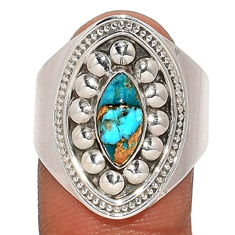 Fine Filigree - Blue Copper Turquoise Ring - BCTR1618