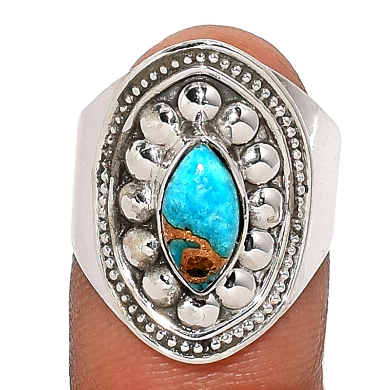 Fine Filigree - Blue Copper Turquoise Ring - BCTR1626
