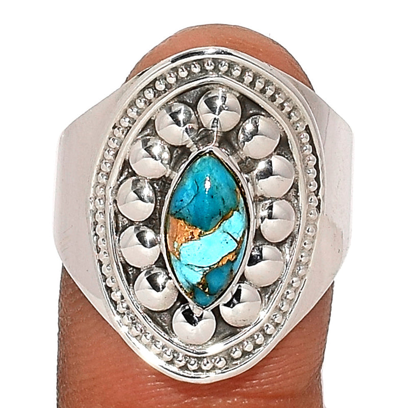 Fine Filigree - Blue Copper Turquoise Ring - BCTR1631