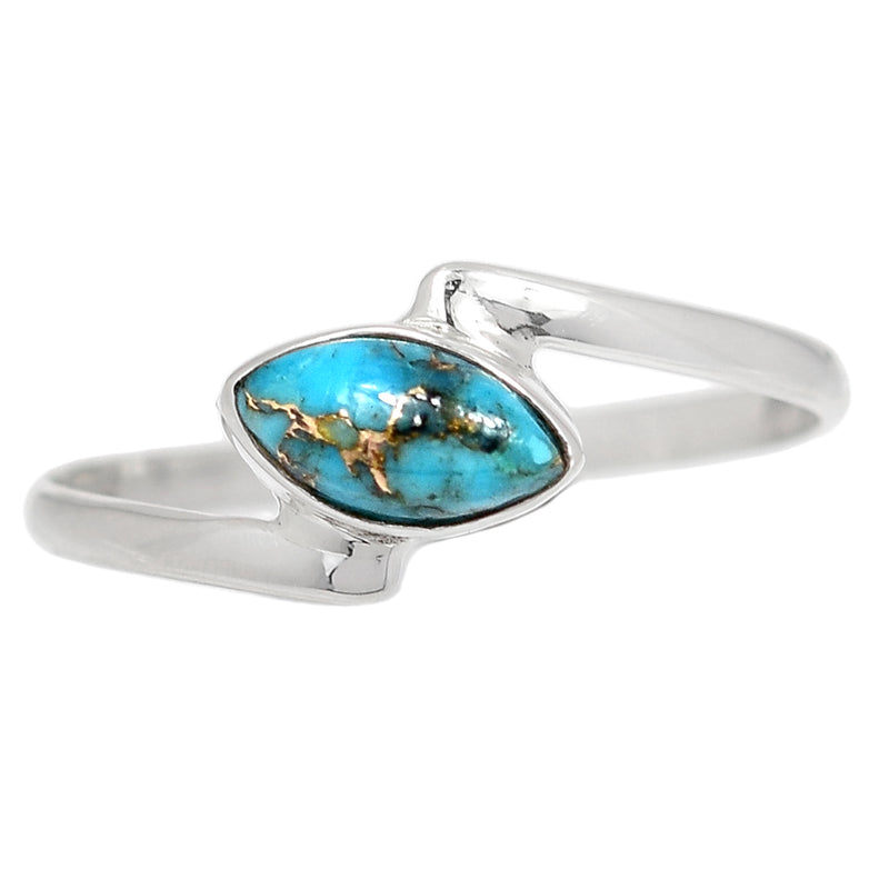 Small Plain - Blue Copper Turquoise Ring - BCTR1658