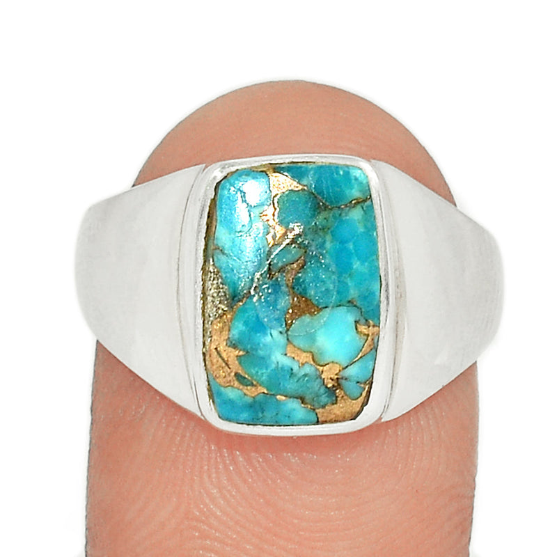 Solid - Blue Copper Turquoise Ring - BCTR1718