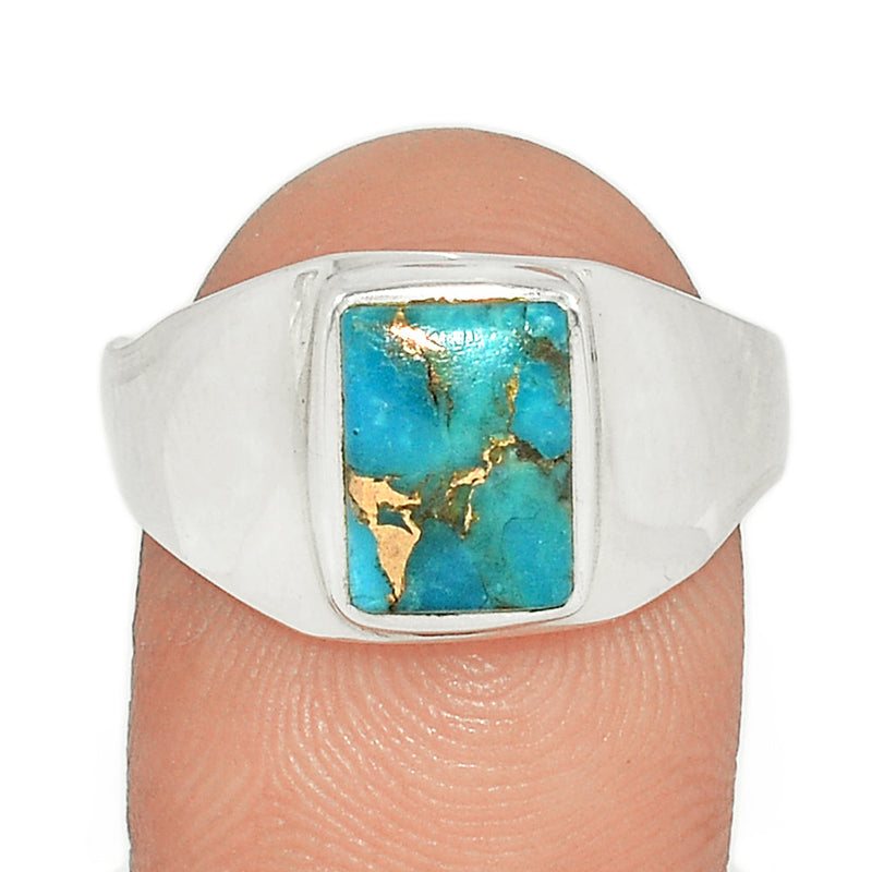 Solid - Blue Copper Turquoise Ring - BCTR1724