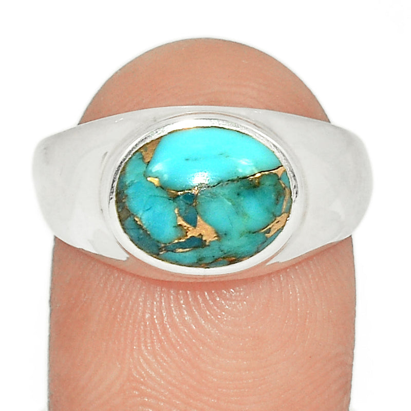 Solid - Blue Copper Turquoise Ring - BCTR1726
