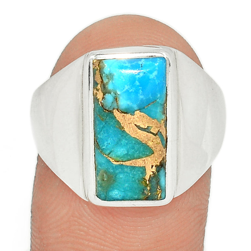 Solid - Blue Copper Turquoise Ring - BCTR1729