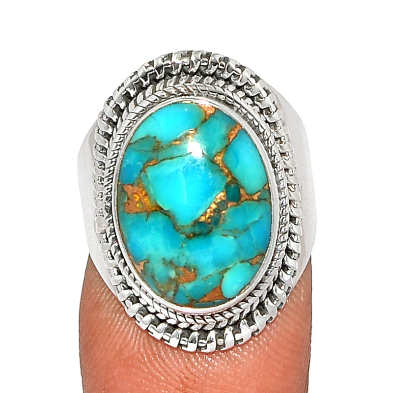 Fine Filigree - Blue Copper Turquoise Ring -  BCTR1737