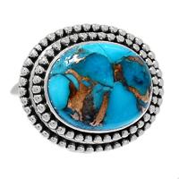 Copper Blue Turquoise Ring - BCTR674