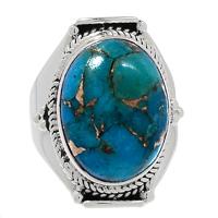 Copper Blue Turquoise Ring - BCTR698
