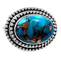Copper Blue Turquoise Ring - BCTR787