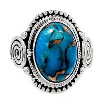 Copper Blue Turquoise Ring - BCTR795