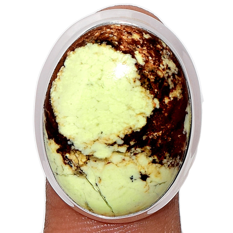 Boulder Lemon Chrysoprase Ring - BDLR38