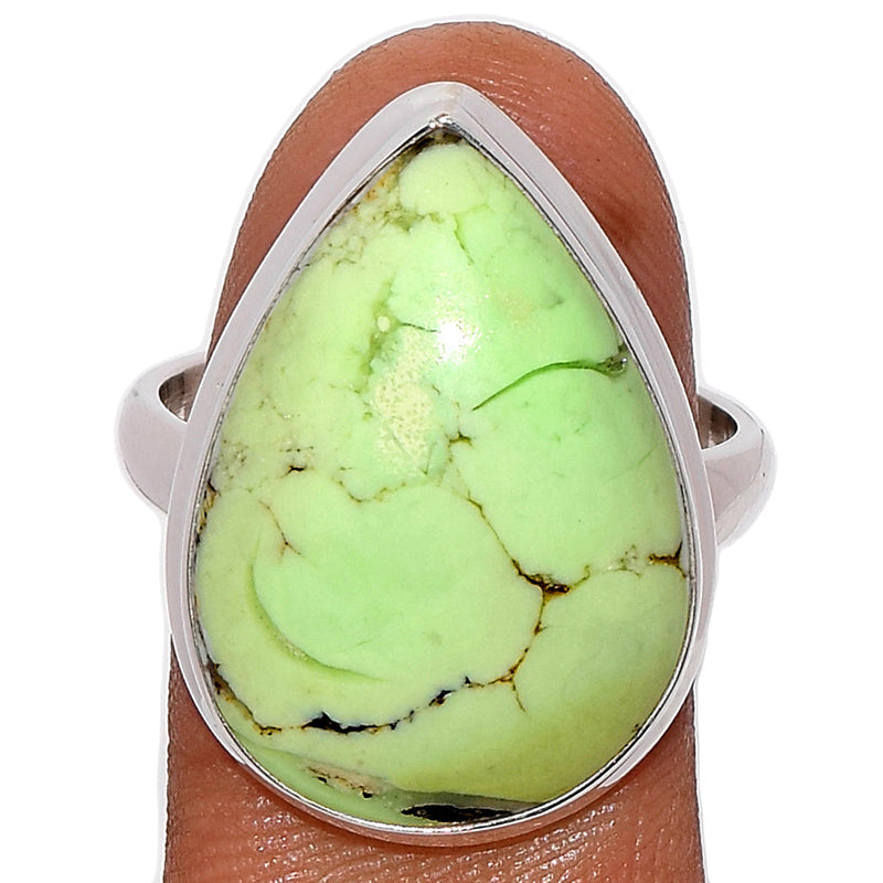 Boulder Lemon Chrysoprase Ring - BDLR9