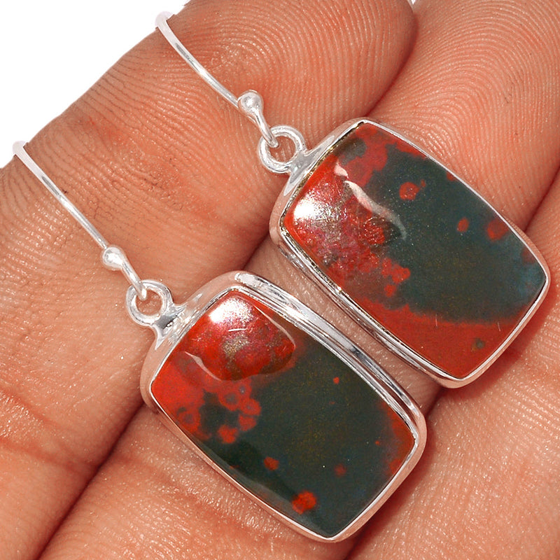 1.5" Blood Stone Earrings - BDSE614