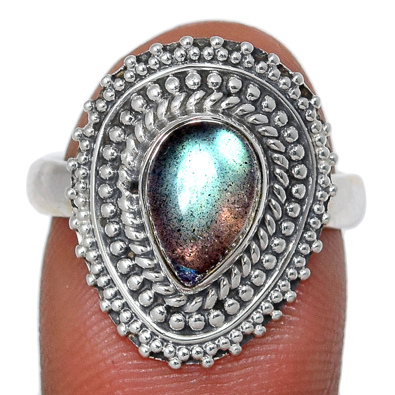 Fine Filigree - Blue Fire Labradorite Ring - BFLR5275