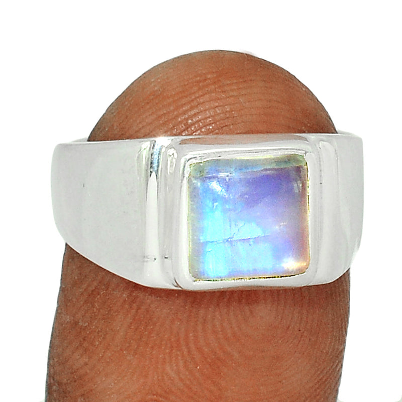 Solid - Blue Fire Moonstone Ring - BFMR3486