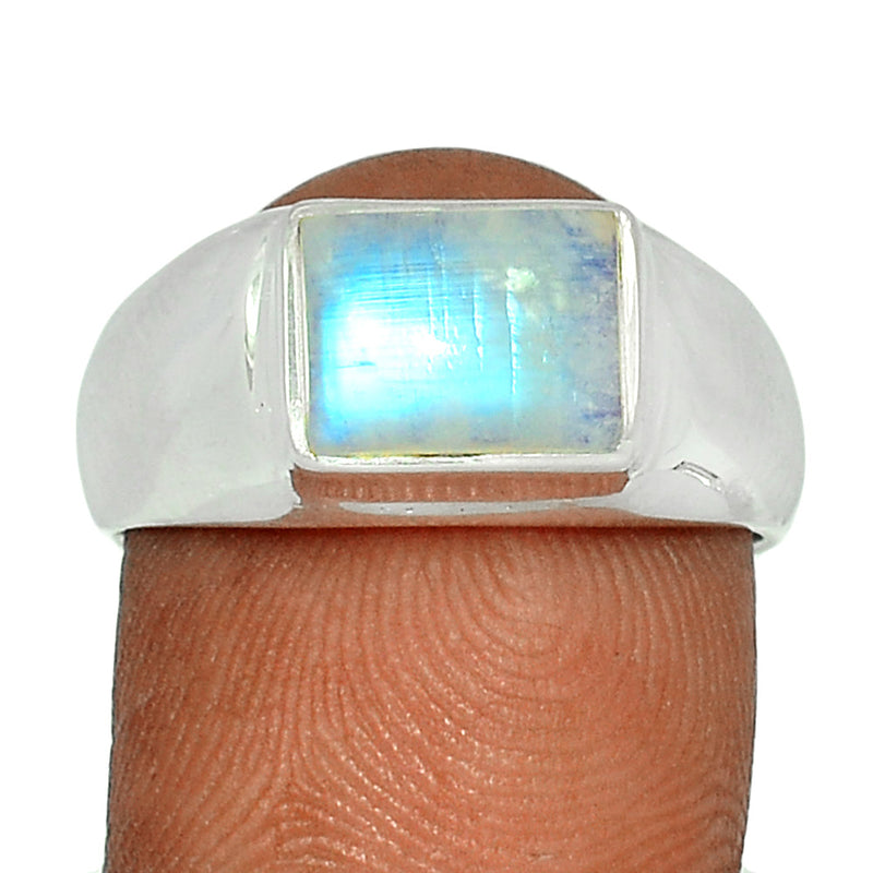 Solid - Blue Fire Moonstone Ring - BFMR3488