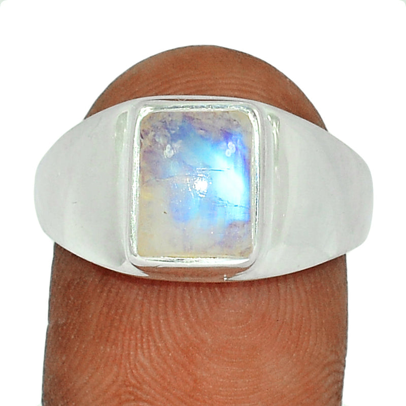 Solid - Blue Fire Moonstone Ring - BFMR3490