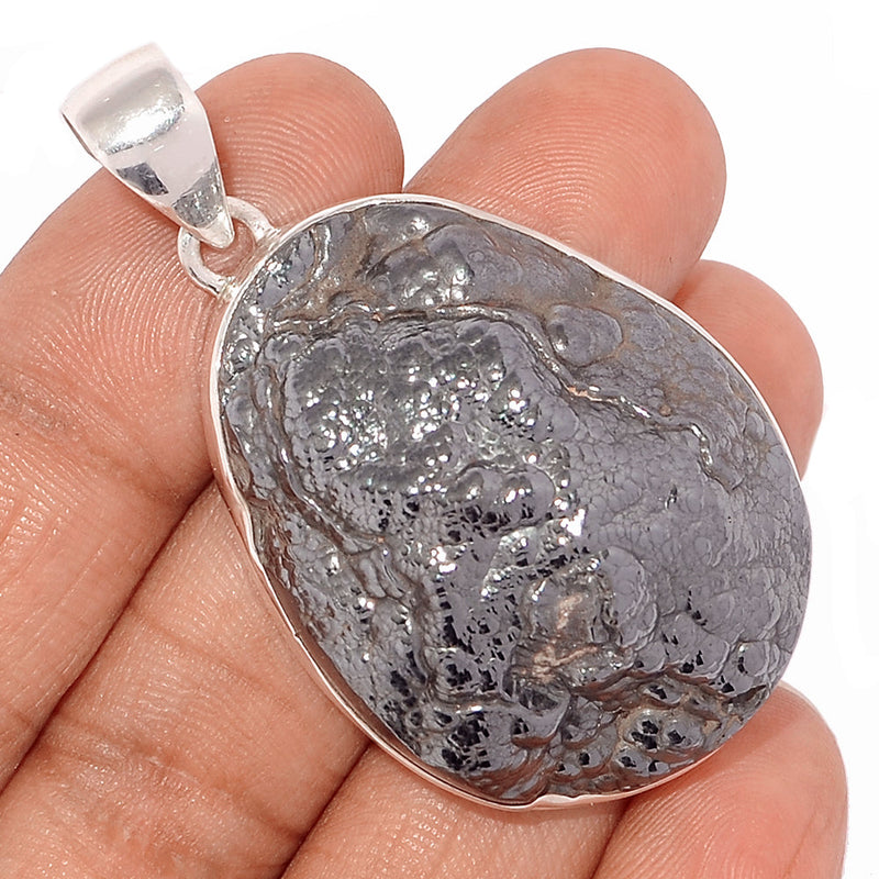 2.1" Blister Hematite Pendants - BHTP57