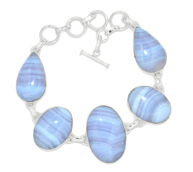 8.2" Blue Lace Agate Bracelets - BLAB102