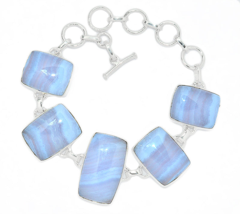 8.1" Blue Lace Agate Bracelets - BLAB104