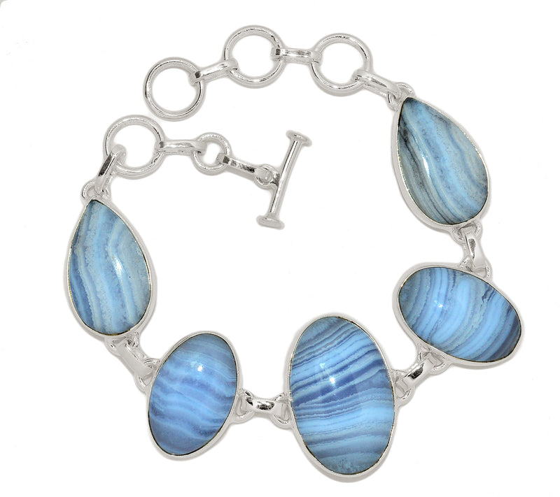 8" Blue Lace Agate Bracelets - BLAB105