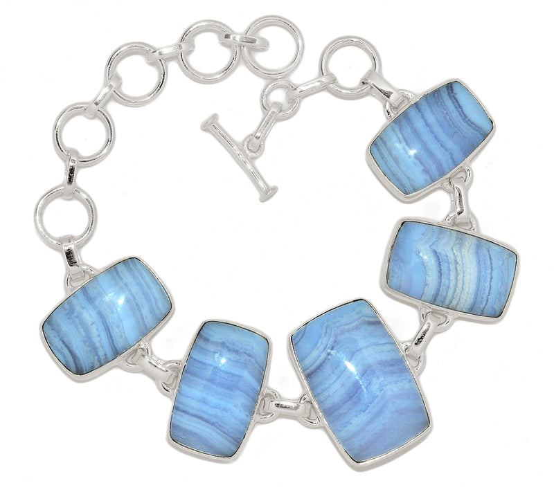 8.1" Blue Lace Agate Bracelets - BLAB106