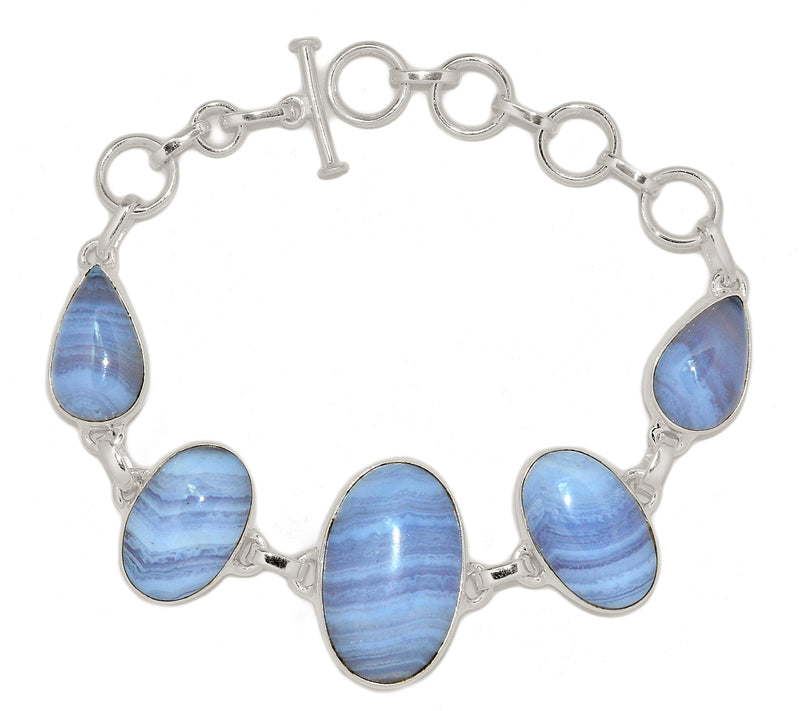 8.2" Blue Lace Agate Bracelets - BLAB108