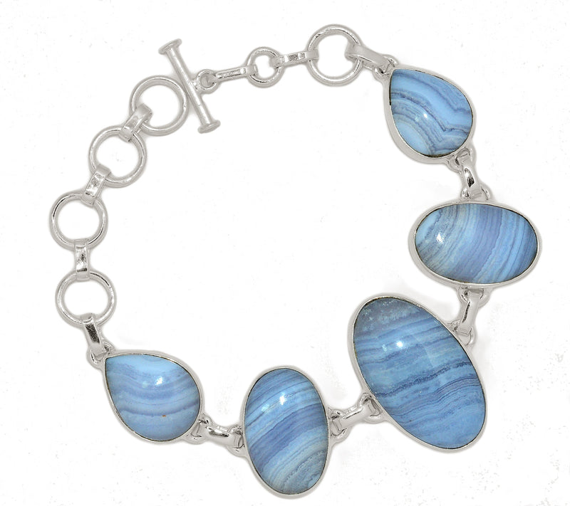 8.2" Blue Lace Agate Bracelets - BLAB110