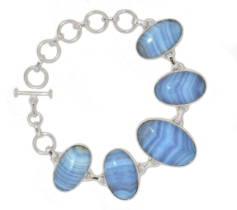 8.3" Blue Lace Agate Bracelets - BLAB112