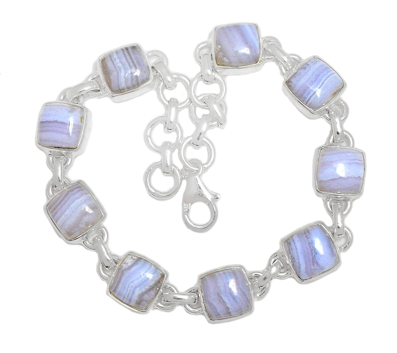 8.5" Blue Lace Agate Bracelets - BLAB81